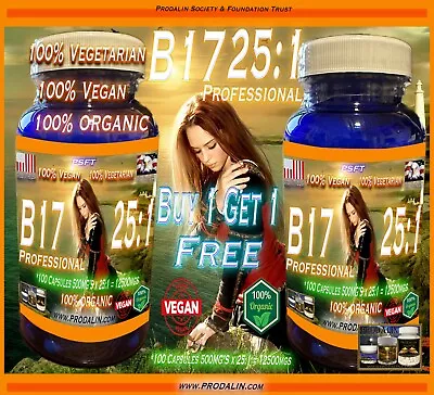 Buy 1 Get 1 Free New Zealand Pollution Free Vegetarian Vegan Vitamin B17 500mg • $23.40