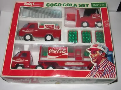 Vintage Buddy L 1976 Brute Coca Cola 5 Piece Set Delivery Truck Crates Coke 4973 • £34.95