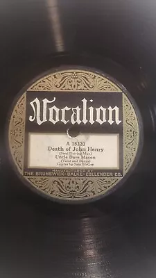 $14 • Buy COUNTRY Vocalion 78 RPM Uncle Dave Macon - Death Of John Henry 