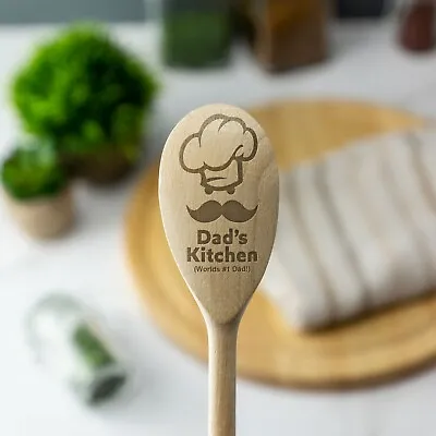 £3.99 • Buy Personalised Engraved Wooden Spoon Custom Text Baking Baker Chef Star Baker Gift