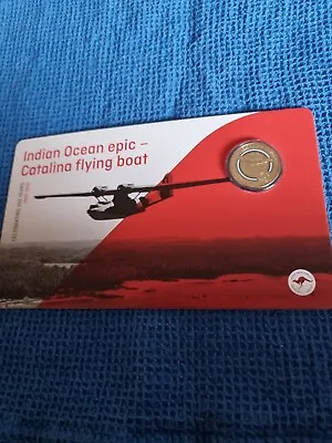 1x 2020 $1 Qantas Indian Ocean Epic Catalina Flying Boat Carded Coin • $27.95