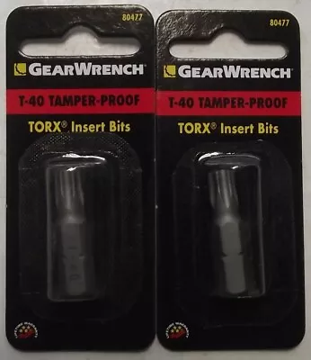 Gearwrench 80477 3/8  Drive Exchangeable Tamper-Proof Torx Bit Only T40 2pcs. • $4