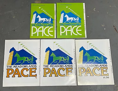 Incredible Lot Of 5 Meadowlands Pace Harness Racing Programs 1986-91 Clean • $20