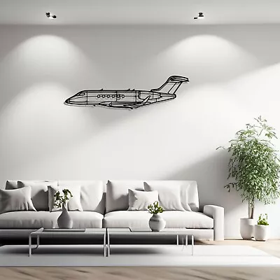 Challenger 350 Silhouette Metal Wall Art Airplane Silhouette Wall Decor • $119