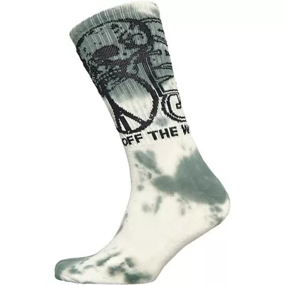 Brand New Vans Off The Wall Mens Tie Dye Green Multi Crew Socks UK Size 5.5 - 8 • £16.18