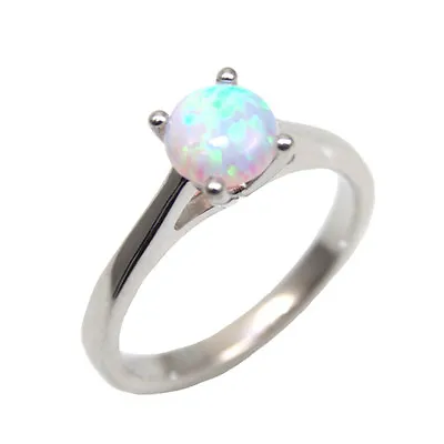 $78.48 • Buy Ring Solitaire Solid Silver Unicorn Tear Opal  