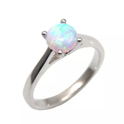 $78.48 • Buy Ring Solitaire Solid Silver Unicorn Tear Opal  