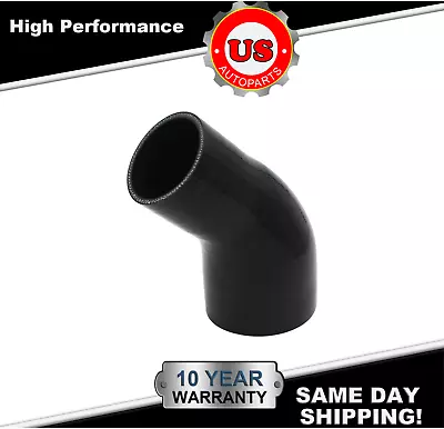 New Black 4 - 3 Inch 45 Degree Elbow Silicone Reducer Coupler Turbo Intake Pipe • $13.96
