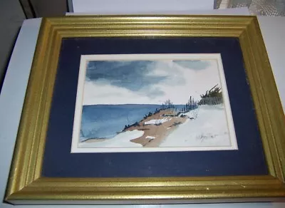 Vintage  Watercolor Painting Winter Snow Orleans Ma. By Mary H Salter • $29.99