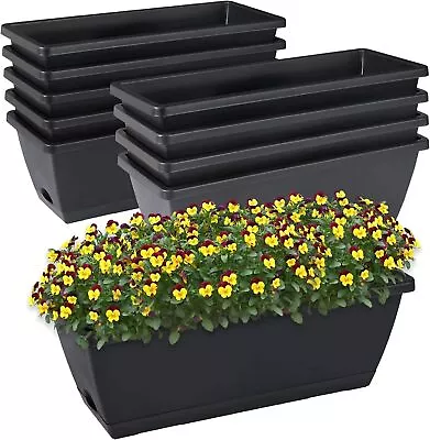 Window Box Planter 10 Pack Plastic Vegetable Flower Planters Boxes 1 • $46.99