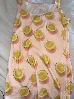 Marc Cain Small Lemon And Pink Printed Tank Top  • $99