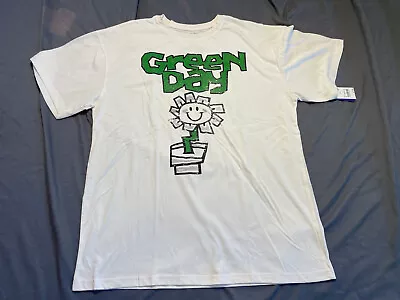 Green Day Kerplunk Flower Pot Logo T-Shirt NWT New Pop Punk Band Tee Concert • $11.99