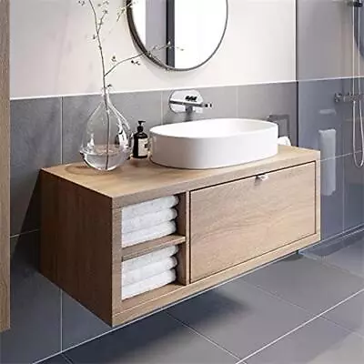 Bathroom Wall Hung Vanity Unit Sink Cabinet Wash Basin Sink Storage Drawer 1100 • £422.45