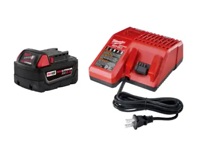 GENUINE M18 Milwaukee 48-11-1850 5.0 Battery And  Charger 18 Volt 48-59-1812 • $69.99