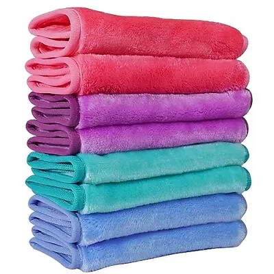 Nugilla Makeup Remover Cloths 8 Packs Makeup Remover Towels Reusable Face Wash • $17.99