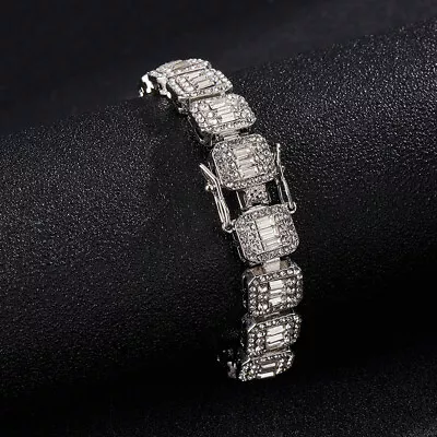 8-20 Inch Men's 14k Gold-plated Cubic Zirconia Bracelet Cuban Hip-hop Necklace • $19.22