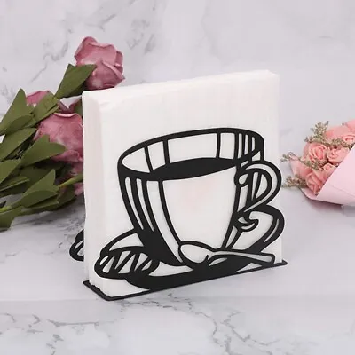 Coffee Napkin Holder Black Standing Napkin Dispenser Holders For Paper  Table • £6.64