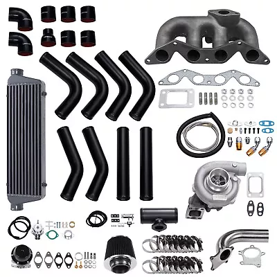 T04E Turbo Kit Wastegate+Intercooler+Manifold 11PCS Kit For Honda Civic D17 EX • $699.99