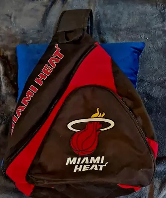 NBA Miami Heat Backpack One Strap Black And Red With Logo • $43