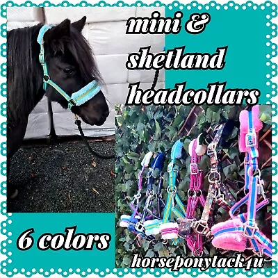 More New Colours Small Miniature Horse Mini Shetland Pony Fur Padded Headcollars • £11.95