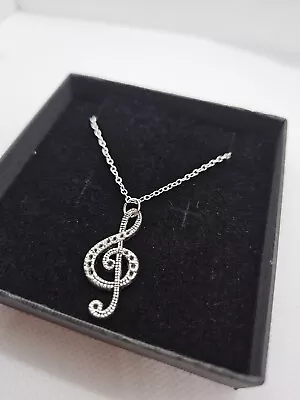 Music Note Necklace Christmas Gift Xmas Jewellery Necklace Music Lover Musical N • £4