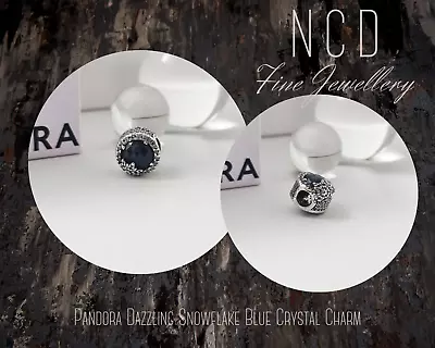 NC Designs Pandora Dazzling Snowflake Blue Crystal Charm 796358NTB • $49