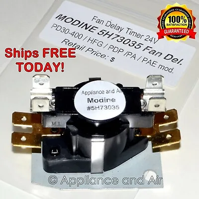 5H73035 Modine Gas Heater Fan Delay Timer Relay PD/PDP/PAE/PA - Ships TODAY! • $68.45