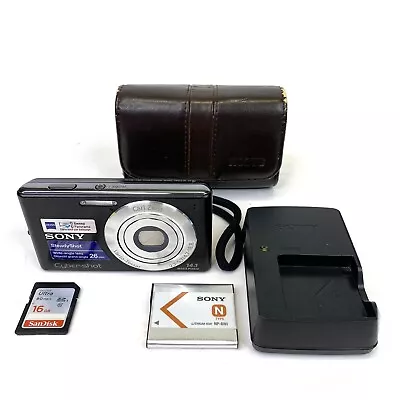 Sony Cybershot DSC-W530 14.1MP Digital Camera Black 4x Zoom SteadyShot TESTED* • $149.95