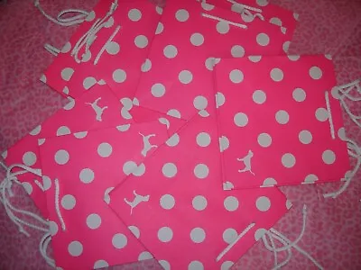 10 Victoria's Secret PINK Polka Dot Paper Gift Shopping Favor Bags Brand New!! • $20.99
