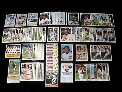 VINTAGE DETROIT TIGERS BASEBALL CARD LOT 2430 Ct  TRAMMELL FIDRYCH MORRIS AUTOS • $239.95