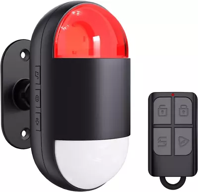 Motion Sensor Alarm Indoor: Wireless Motion Detector Alarm With Siren & Strobe ( • $34.99