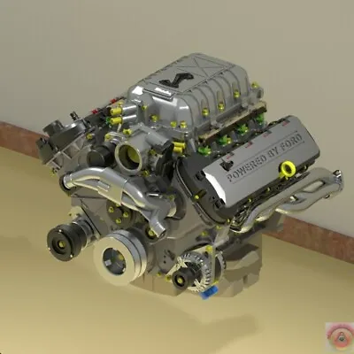 1/24 1/25 Scale Model Car Parts 3d Print Ford PREDATOR Motor Engine  • $20