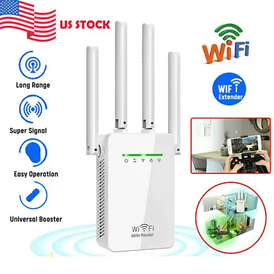 WiFi Range Extender Repeater Wireless Amplifier Router Signal Booster 1200Mbps • $12.89