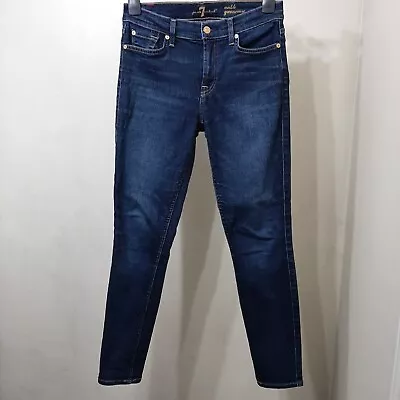 7 For All Mankind Ankle Gwenevere Jeans Womens Size 27 (28x28) Dark Wash Denim • $10.49