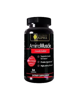 Amino Muscle - Muscle Builder Dietary Supplement 60 Capsules . Free Shipping • $23.74