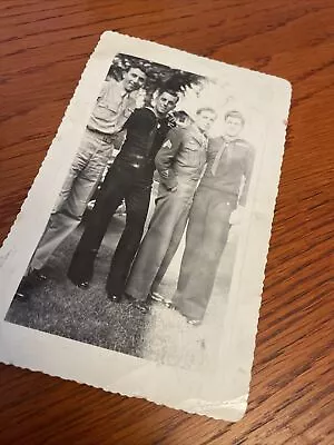 Vintage Photo  4 Sexy Sailors  Military Men Gay Interest  1950s Or Early 60s • $19.99