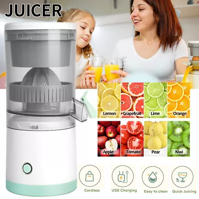 Protable Electric Orange Juicer Wireless Citrus Juicer Auto USB Lemon Squeezer • $29.92