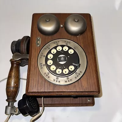 Western Electric Vintage Wood Wall Phone Rotary Dial Tested And Working 70s 80s • $118.75