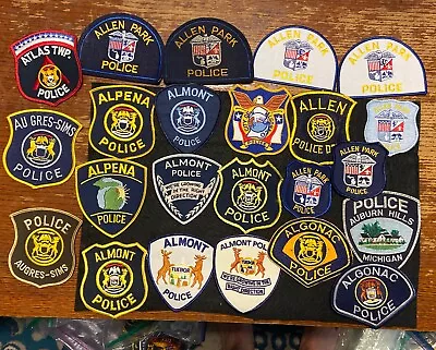 Vintage Obsolete State Of Michigan Police Patches Mixed  Lot Of 23 Item 255 • $10.50