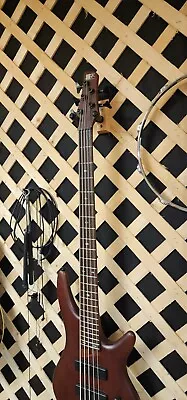 Ibanez SR505EBM 5 String Solid Electric Bass Guitar - Red • $800