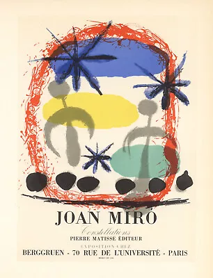 Joan Miro Lithograph Poster (printed By Mourlot) 12155f • $74.99