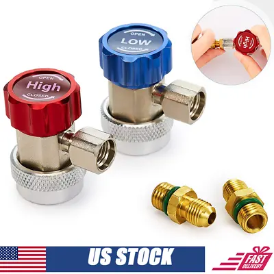 Car Quick R134A Low High Coupler Connector Adapter 1/4  SAE AC Manifold Gauge • $14.99