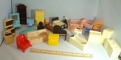 26 Pc Lot Of VINTAGE Dollhouse Furniture:  Marx ARCO  Renewal   26 Pc • $19.99