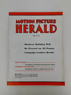 June 14 1958 - Motion Picture Herald Magazine Vintage 50's *Read • $11.95