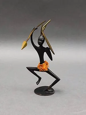 Hagenauer Wien Austria Handmade Bronze Brass African Warrior Figure Sculpture • £1157.04