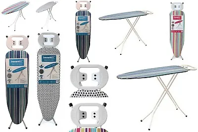 Folding Ironing Board Metal White Non-Slip Feet Height Adjustable Cotton Cover • £27.95