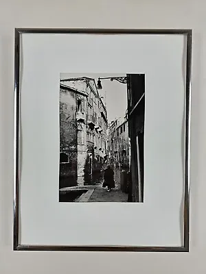 Vintage 1981 Venice Italy - Diane Vatne B&W Photograph 14.25x11.25 Framed Art • $99