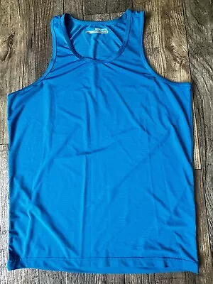 Mondetta Mens Size Medium Tank Blue Sleeveless Active -92% Poly 8% Spandex • $18