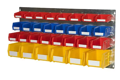 Louvre Panel Parts Bin Kit 25 - Horizontal Garage Component Tool Storage Bins  • £71.49