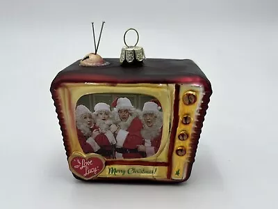 I Love Lucy Christmas Scene TV Glass Ornament By Kurt S. Adler • $19.99